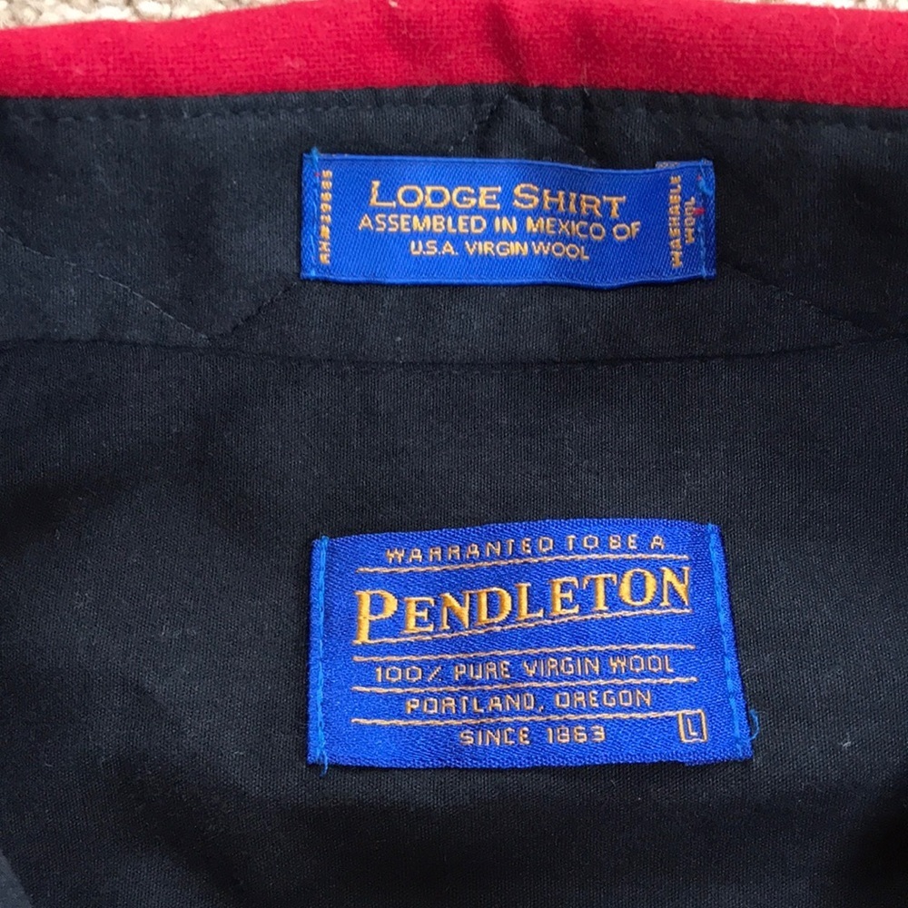 Pendleton Large Red Men’s Wool Button Down Shirt . - image 2